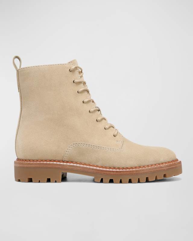 Cabria Suede Water-Repellant Combat Boots